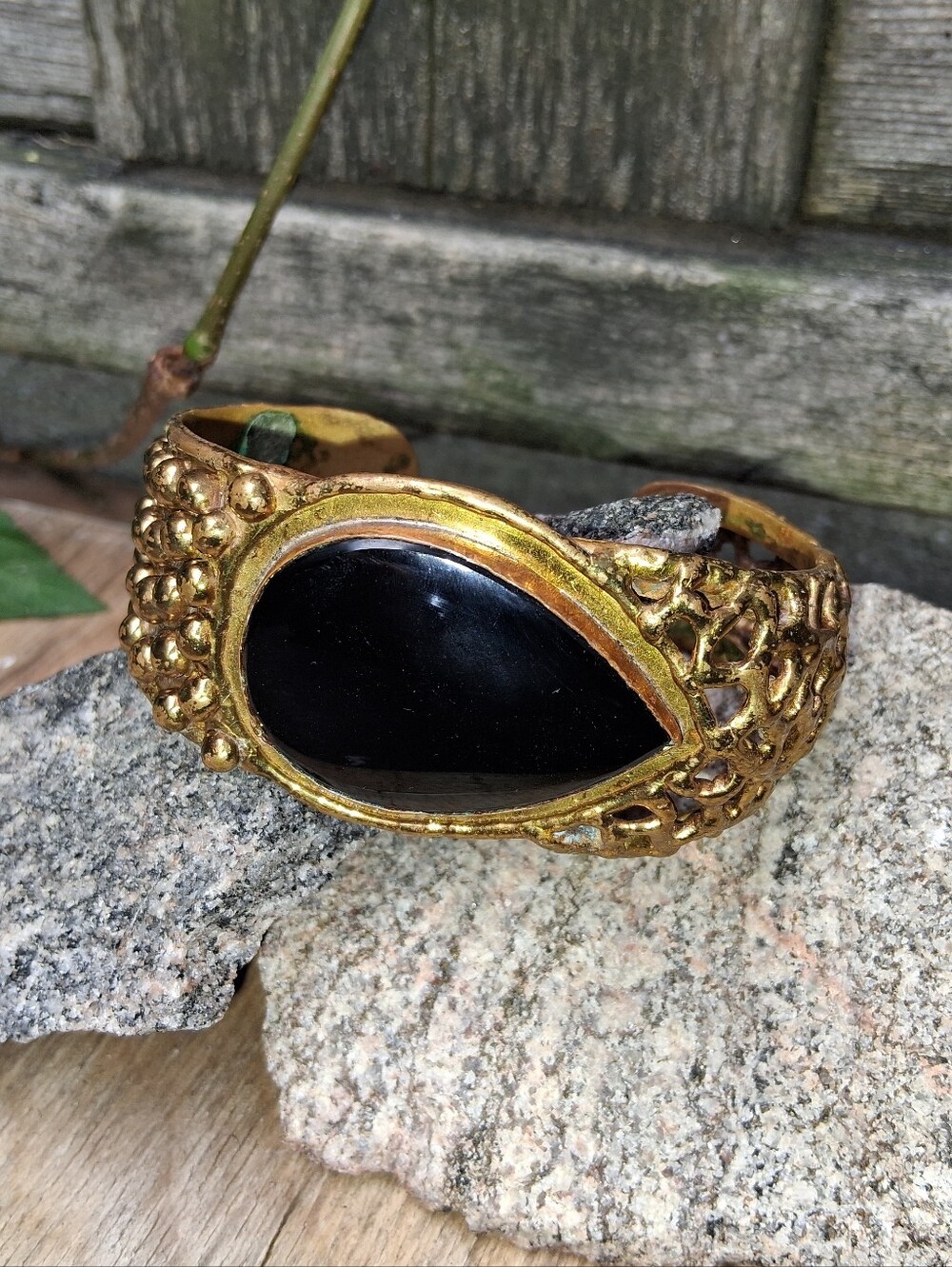Rare Vintage Copper & Bronze Mexican Artisan Cuff